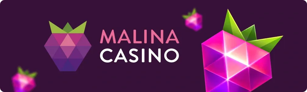Malina Casino logo on fulllscreen 
