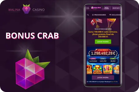 Bonus Crab, el sistema de recompensas de Malina Casino