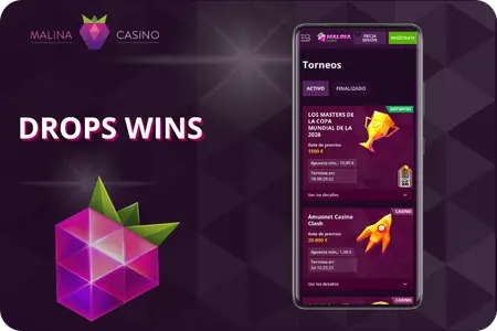 Torneos Drops & Wins de Malina Casino con más de 2.000.000€ en premios